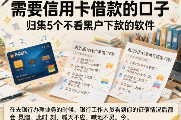 需要信用卡借款的口子，归集5个不看黑户下款的软件