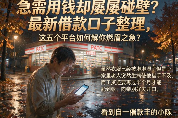急需用钱却屡屡碰壁？最新借款口子整理，这五个平台如何解你燃眉之急？