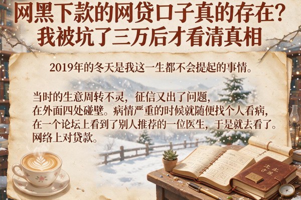 网黑下款的网贷口子真的存在？我被坑了三万后才看清真相
