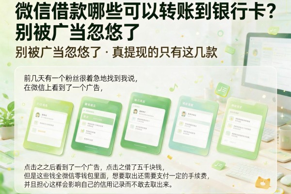 微信借款哪些可以转账到银行卡？别被广告忽悠了，眞提现的只有这几款