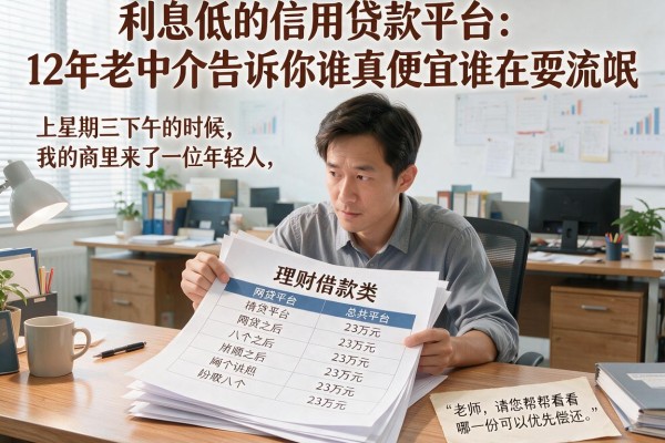 利息低的信用贷款平台：12年老中介告诉你谁真便宜谁在耍流氓