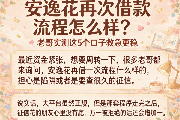 安逸花再次借款流程怎么样?老哥实测这5个口子救急更稳