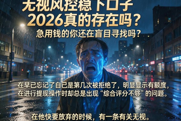 无视风控稳下口子2026真的存在吗？急用钱的你还在盲目寻找吗？