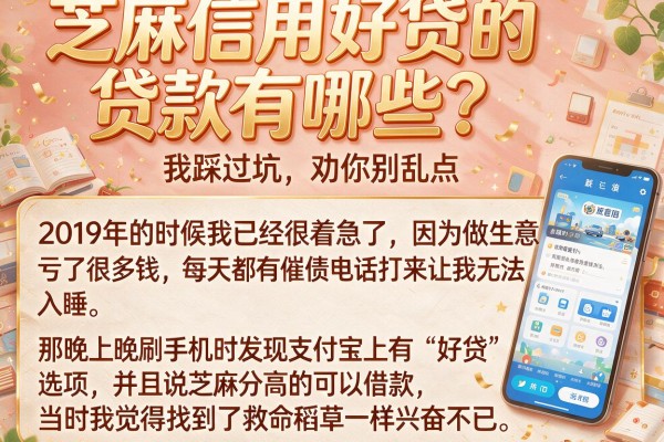 芝麻信用好贷的贷款有哪些？我踩过坑，劝你别乱点