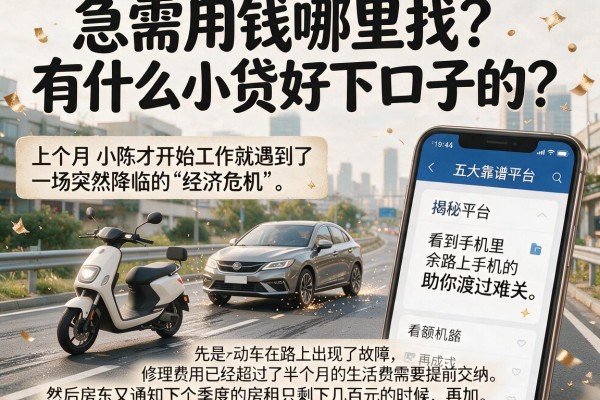 急需用钱哪里找？有什么小贷好下口子的？揭秘五大靠谱平台助你渡过难关