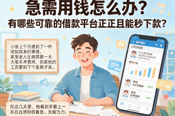 急需用钱怎么办？有哪些可靠的借款平台正规且能秒下款？