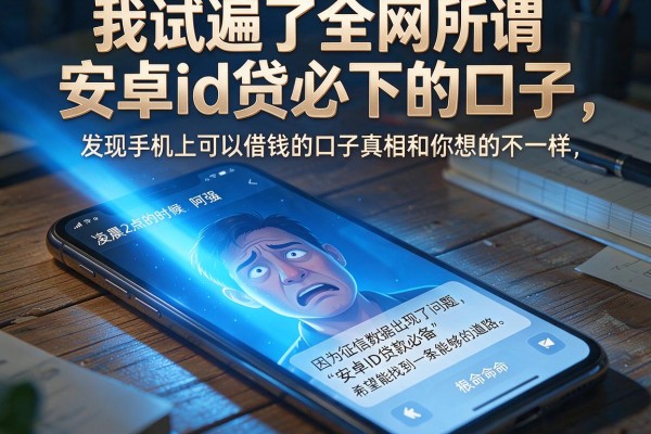 我试遍了全网所谓安卓id贷必下的口子，发现手机上可以借钱的口子真相和你想的不一样