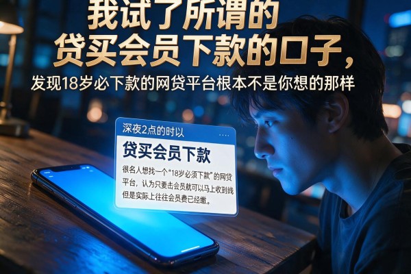 我试了所谓的贷买会员下款的口子，发现18岁必下款的网贷平台根本不是你想的那样