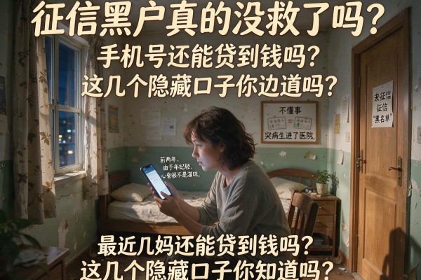 征信黑户真的没救了吗？手机号还能贷到钱吗？这几个隐藏口子你知道吗？