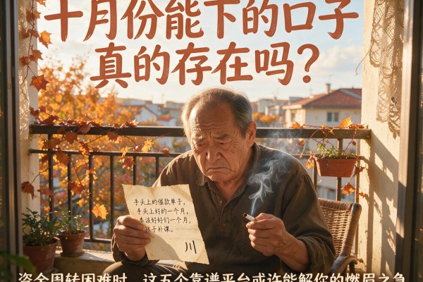 十月份能下的口子真的存在吗？资金周转困难时，这五个靠谱平台或许能解你的燃眉之急