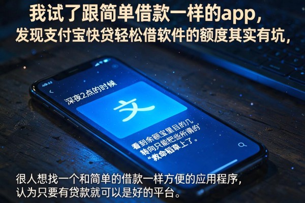 我试了跟简单借款一样的app，发现支付宝快贷轻松借软件的额度其实有坑