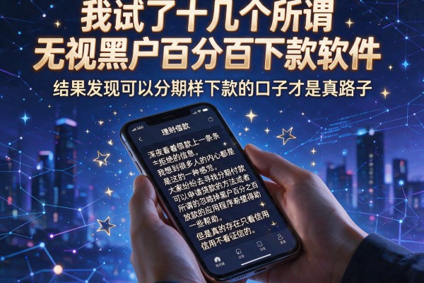 我试了十几个所谓无视黑户百分百下款软件，结果发现可以分期样下款的口子才是真路子