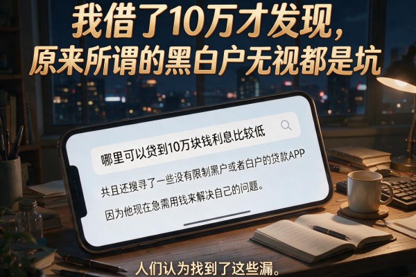 我借了10万才发现，原来所谓的黑白户无视都是坑