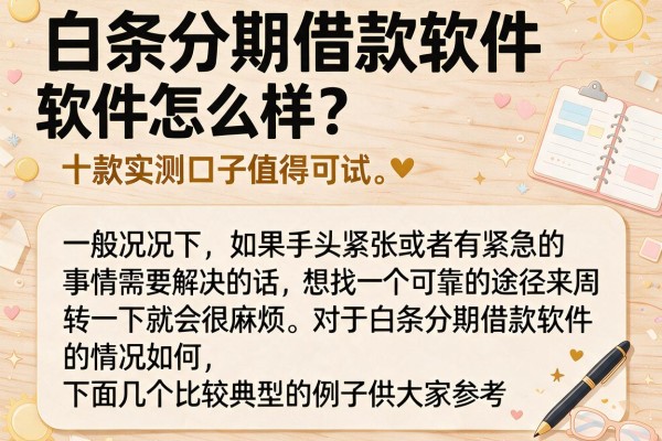 白条分期借款软件怎么样？十款实测口子值得试