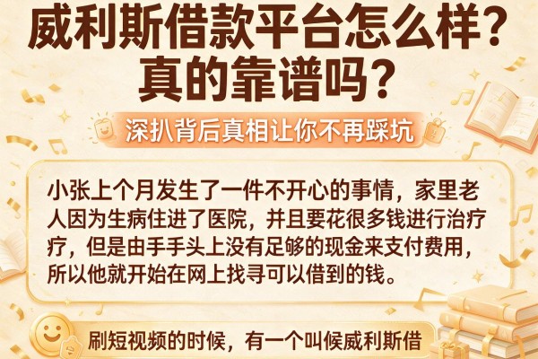 威利斯借款平台怎么样？真的靠谱吗？深扒背后真相让你不再踩坑