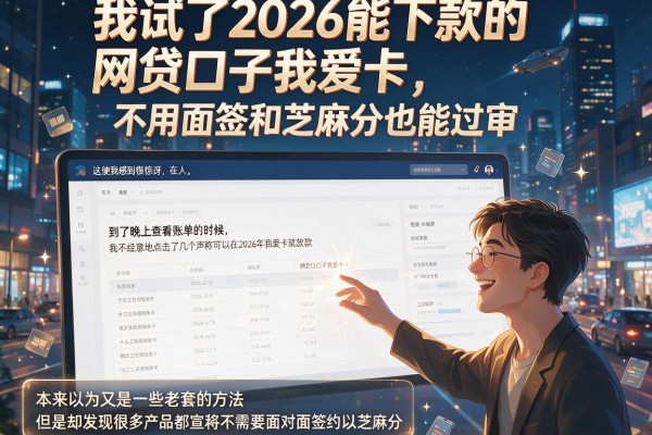 我试了2026能下款的网贷口子我爱卡，发现不用面签和芝麻分也能过审