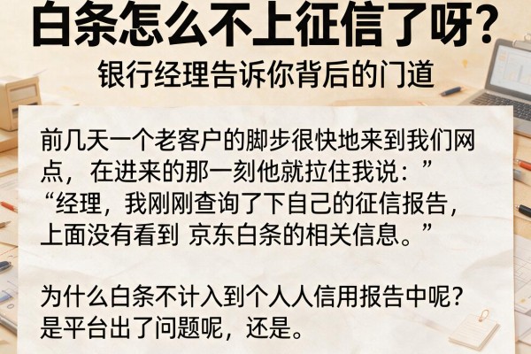 白条怎么不上征信了呀？银行经理告诉你背后的门道