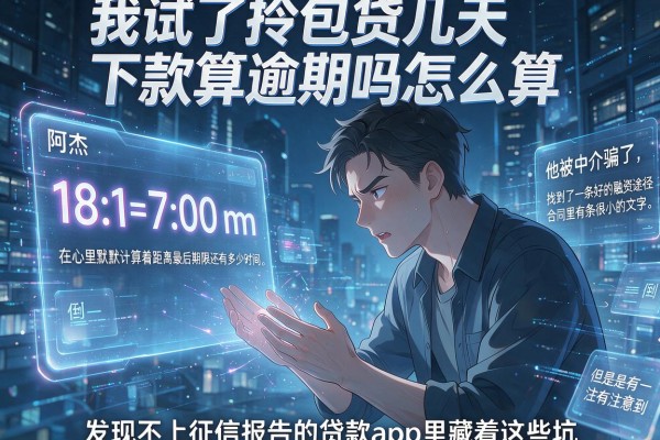 我试了拎包贷几天下款算逾期吗怎么算，发现不上征信报告的贷款app里藏着这些坑