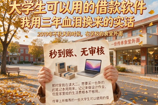 大学生可以用的借款软件，我用三年血泪换来的实话