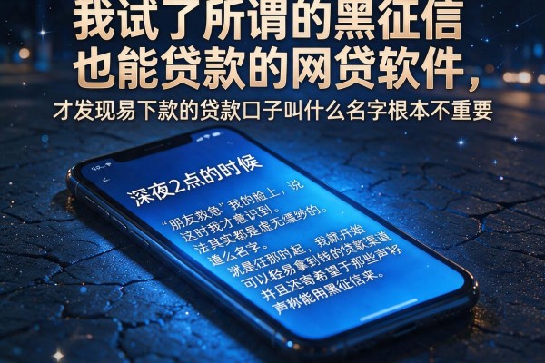 我试了所谓的黑征信也能贷款的网贷软件，才发现易下款的贷款口子叫什么名字根本不重要