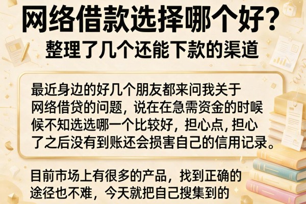 网络借款选择哪个好？整理了几个还能下款的渠道
