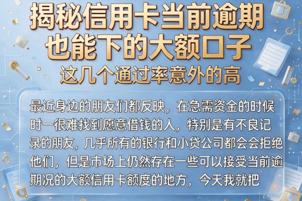 揭秘信用卡当前逾期也能下的大额口子，这几个通过率意外的高