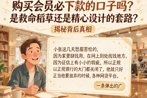 购买会员必下款的口子吗？是救命稻草还是精心设计的套路？揭秘背后真相