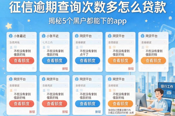 征信逾期查询次数多怎么贷款，揭秘5个黑户都能下的app