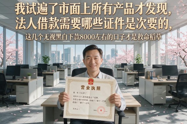 我试遍了市面上所有产品才发现，法人借款需要哪些证件是次要的，这几个无视黑白下款8000左右的口子才是救命稻草