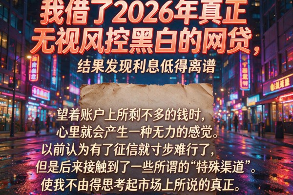 我借了2026年真正无视风控黑白的网贷，结果发现利息低得离谱
