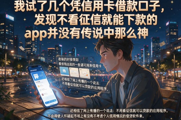 我试了几个凭信用卡借款口子，发现不看征信就能下款的app并没有传说中那么神