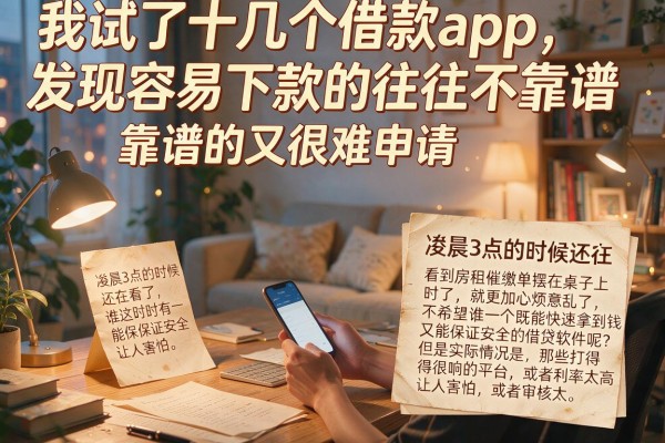 我试了十几个借款app，发现容易下款的往往不靠谱，靠谱的又很难申请