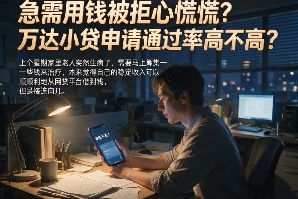 急需用钱被拒心慌慌？万达小贷申请通过率高不高？深度解析与实用建议