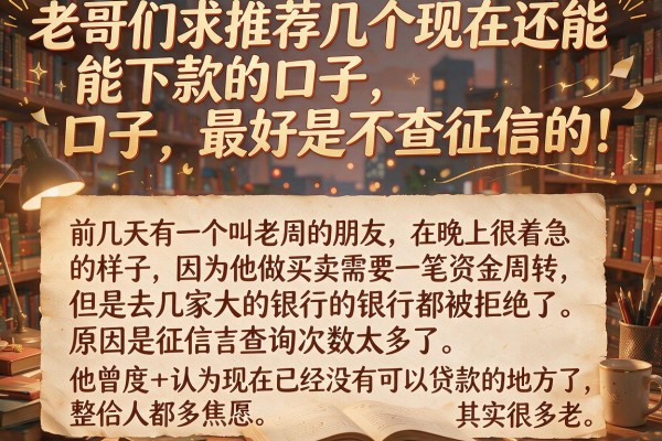 老哥们求推荐几个现在还能下款的口子,最好是不查征信的!