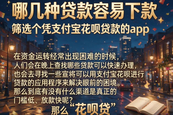 哪几种贷款容易下款，筛选五个凭支付宝花呗贷款的app