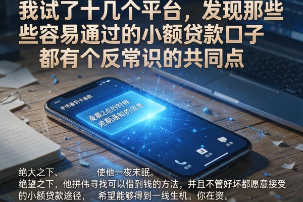 我试了十几个平台，发现那些容易通过的小额贷款口子都有个反常识的共同点