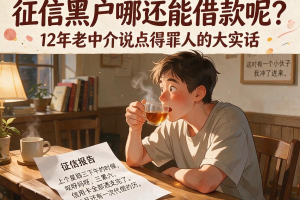 征信黑户哪还能借款呢？12年老中介说点得罪人的大实话