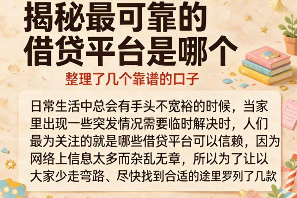 揭秘最可靠的借贷平台是哪个,整理了几个靠谱的口子