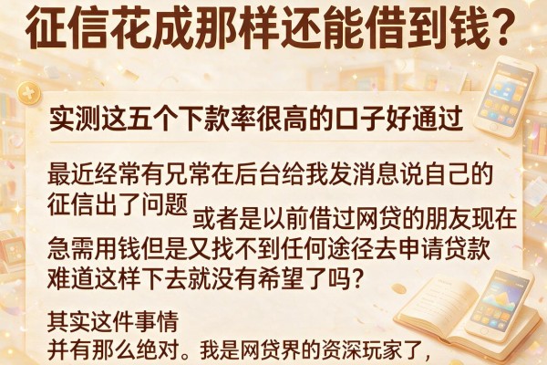 征信花成那样还能借到钱？实测这五个下款率很高的口子好通过