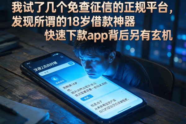 我试了几个免查征信的正规平台，发现所谓的18岁借款神器快速下款app背后另有玄机