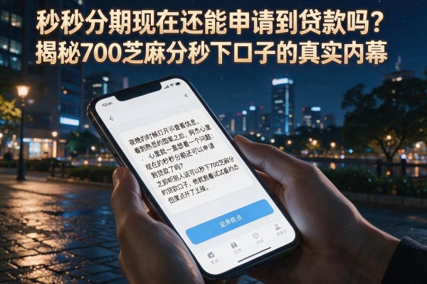 秒秒分期现在还能申请到贷款吗？揭秘700芝麻分秒下口子的真实内幕