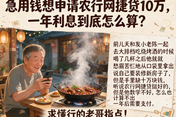 急用钱想申请农行网捷贷10万，一年利息到底怎么算？求懂行的老哥指点！