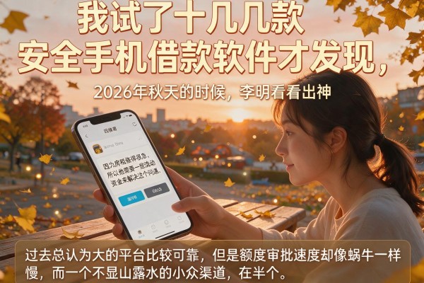 我试了十几款安全手机借款软件才发现，借款口子最容易下软件根本不是那些广告满天飞的
