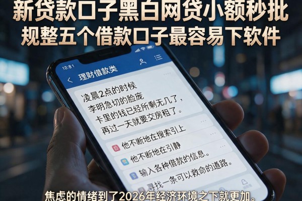 新贷款口子黑白网贷小额秒批,规整五个借款口子最容易下软件