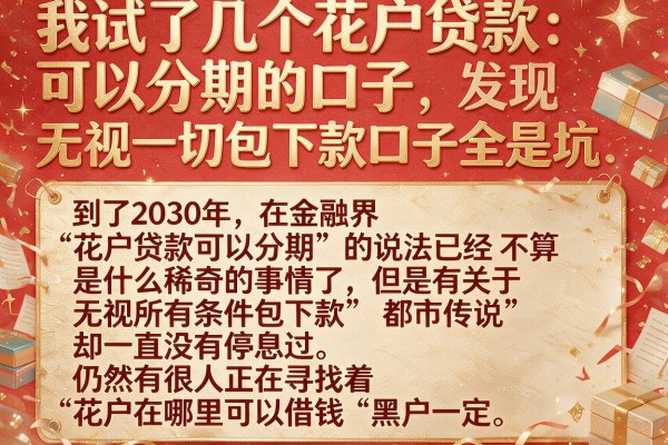 我试了几个花户贷款可以分期的口子,发现无视一切包下款口子全是坑