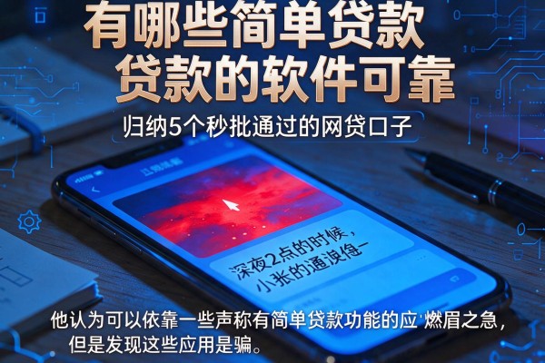 有哪些简单贷款的软件可靠,归纳5个秒批通过的网贷口子