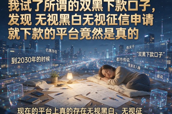 我试了所谓的双黑下款口子，发现无视黑白无视征信申请就下款的平台竟然是真的