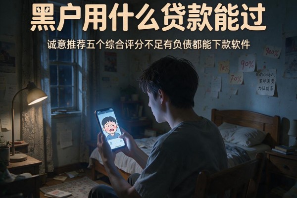 黑户用什么贷款能过，诚意推荐五个综合评分不足有负债都能下款软件