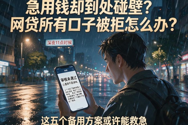 急用钱却到处碰壁？网贷所有口子被拒怎么办？这五个备用方案或许能救急