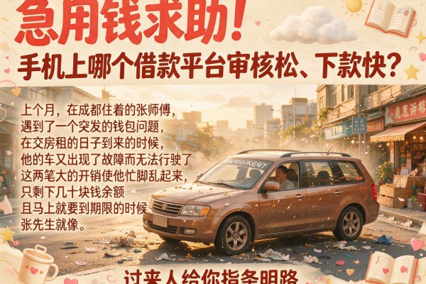 急用钱求助!手机上哪个借款平台审核松、下款快?过来人给你指条明路
